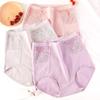 Women Panties High Waist Solid Color Soft Breathable Plus Size Lady Underpants Briefs Underwear