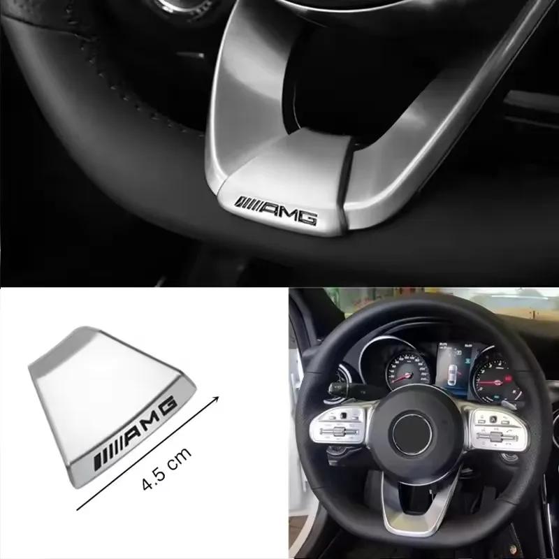 Car Steering Wheel Decoration Emblem Sticker Accessories For Mercedes Benz AMG Brabus Smart Maybach W204 GLC CLA W205 W203 W206 FF70