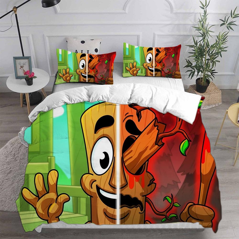 Ai Italian Brainrot Tung Tung Sahur Bedding Sets Comforter Quilt Bed Cover Duvet Cover Pillow Case 2-3 Pieces Sets Home Decor