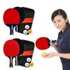 Ping Pong Racket 2 Rackets & 3 Balls Table Tennis Paddles Professional Ping Pong Paddle with Bag for Beginners Training Game