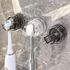 Hole-Free Suction Cup Electric Toothbrush Holder Wall Mounted Plug Hooks  Kitchen