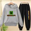 Kids Game Spring Autumn Hoodie Casual Pullover Sportshirt Top+Pants Two-Piece Boys Girls 3-12Yrs Clothes Leisure Coat Sports Set