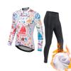 Winter Fleece Riding Bicycle Jerseys Cycling Clothing Set Keep Warm Women Long Sleeve Bicycle Clothes Suit