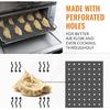Reble Liners for Toaster Oven Air Fryer 9 x 11 Accessories Compatible with Breville, Black & Decker, Cuisinart, Emeril Lagasse + More, Perforated