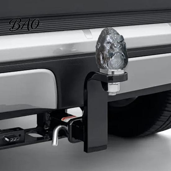 Tough Guy Style Trailer Accessory Hitch Cover, Gorilla Shape Coupling Cover Cap, Towing Unique Design Tow Hook Dustproof Protector for Truck