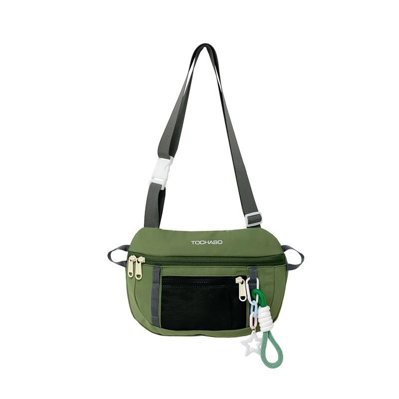 Блокировка цвета Модный дизайн Принт с буквами Детская наплечная сумка Подвеска с