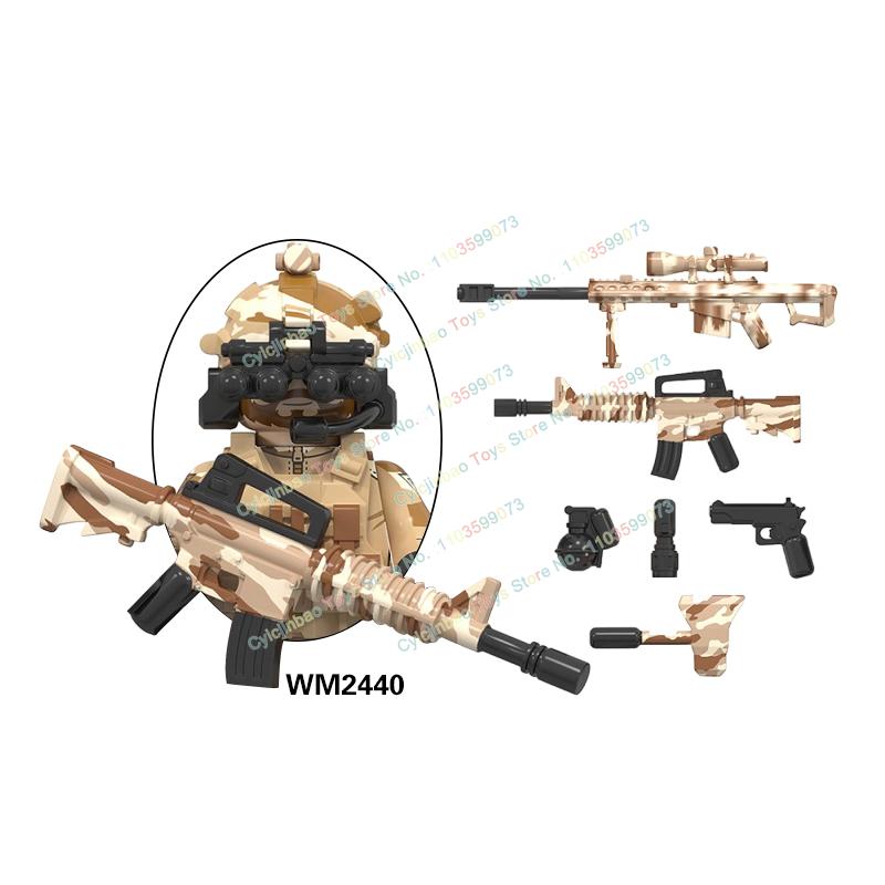 Мини-фигурки спецназа Морские котики Современные солдаты KSK SSO Строительные блоки Игрушки для детей WM6147