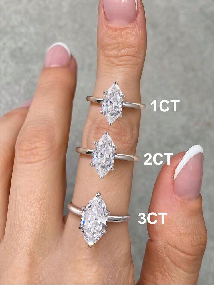 Серебряное кольцо 925 пробы, простое, классическое, с цирконом маркиз 1-3 карата, для женщин, помолвочное, свадебное, роскошное, высокое качество, тонкое ювелирное изделие