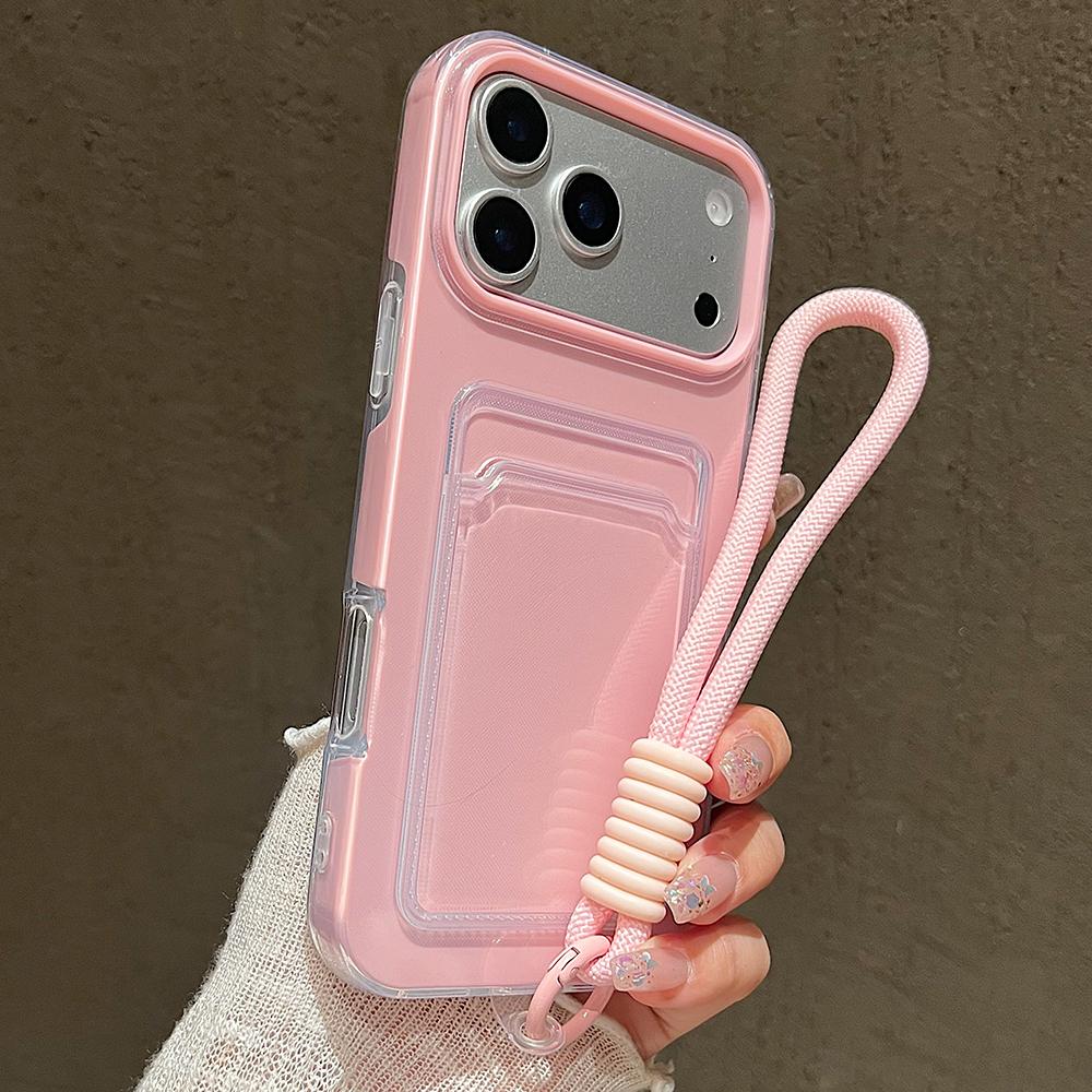 Цветная сумка-кошелек с держателем для карт и телефона для iPhone 17 16 15 14 13 12 11 Pro Max Air, ремешок на запястье, противоударный чехол с ремешком