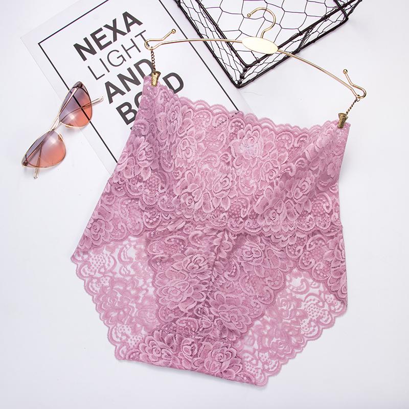 Women's Plus Size Panties High Waist Boxer Briefs Comfortable Transparent Lace Underwear Lingerie