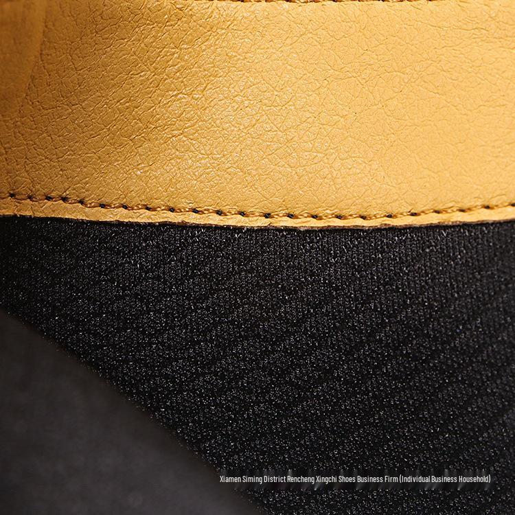 Men's Chelsea Leather Slip-On Boots - High-Top, British Style, with Inner Height Increase and Martin Boot Warmth.