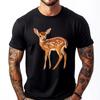 Олененок, привлекающий и Девушки Графические Футболки Унисекс Camisetas Дизайнерская Футболка Зимняя Футболка Унисекс Унисекс Топы Футболки