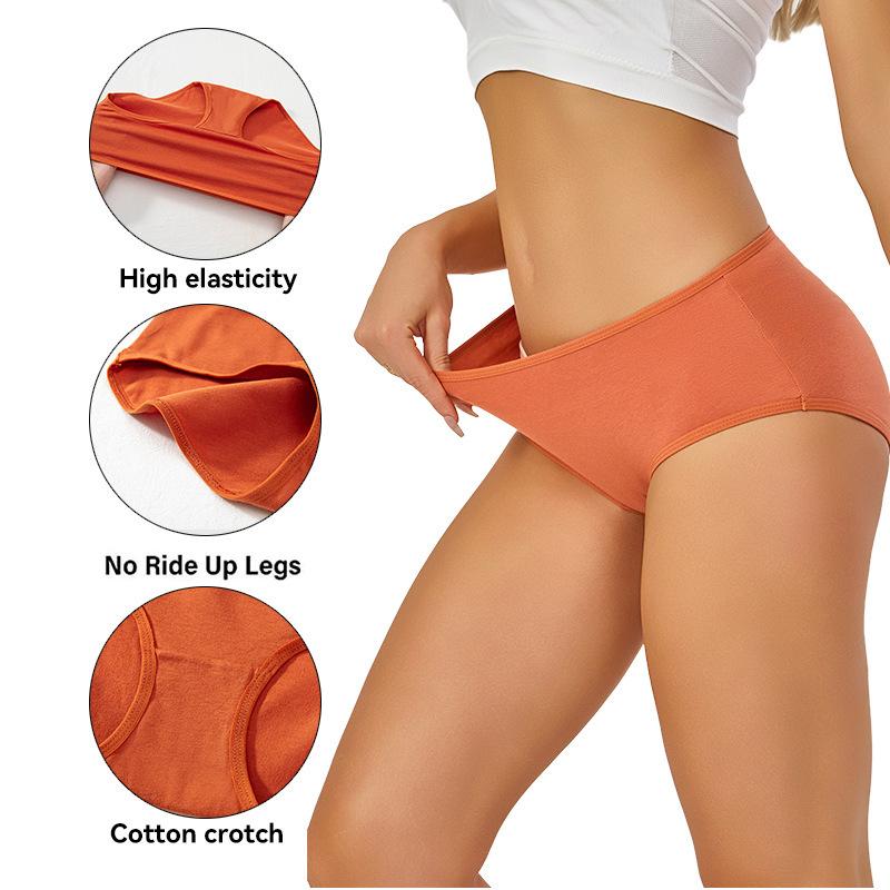 Low-Middle Waist Women's Panties, High Elasticity Women Underwear, Comfortable Cotton Crotch #JS830