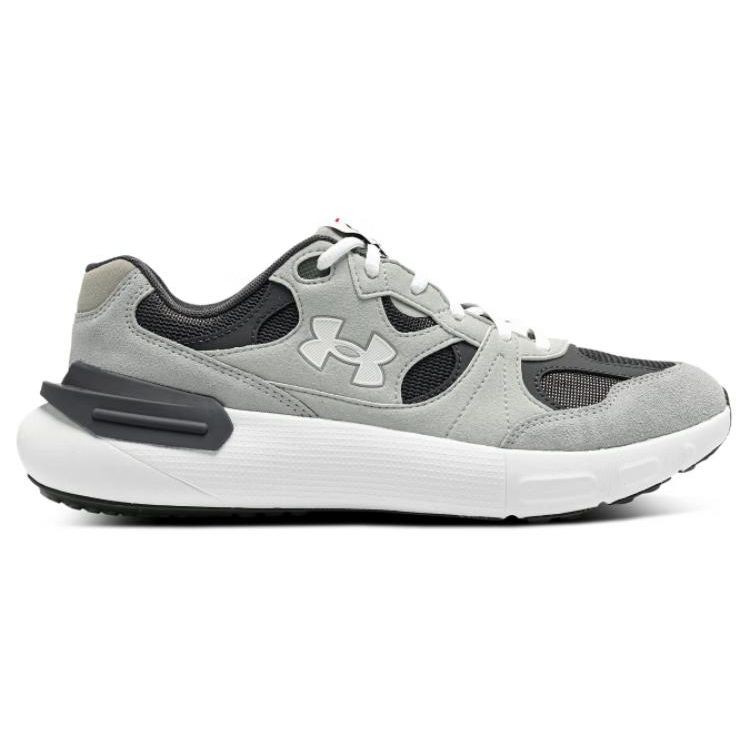 Under Armour Phantom Lux Comfortable Versatile Fabric Leather Low-Top Running Shoes Unisex Sneaker Modern-Gray 3028615-101