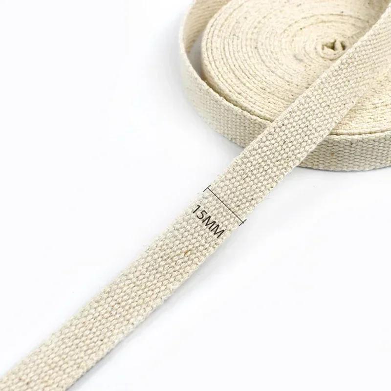 2/5/10M Meetee 10-50 мм Бежевая Хлопковая Лента 1,5 мм Толщины Холщовая Ленточка для Сумок Ремень Одежды DIY Швейная Лента Аксессуары