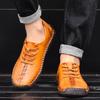 Men Leather Shoes Sneaker 2023 New Leather Handmade Shoes Men Casual Shoes