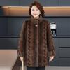 High-end Mother's Mid-winter Fur Integrated Coat with Noble Temperament, New Middle-aged and Elderly Mink Fur Coat
