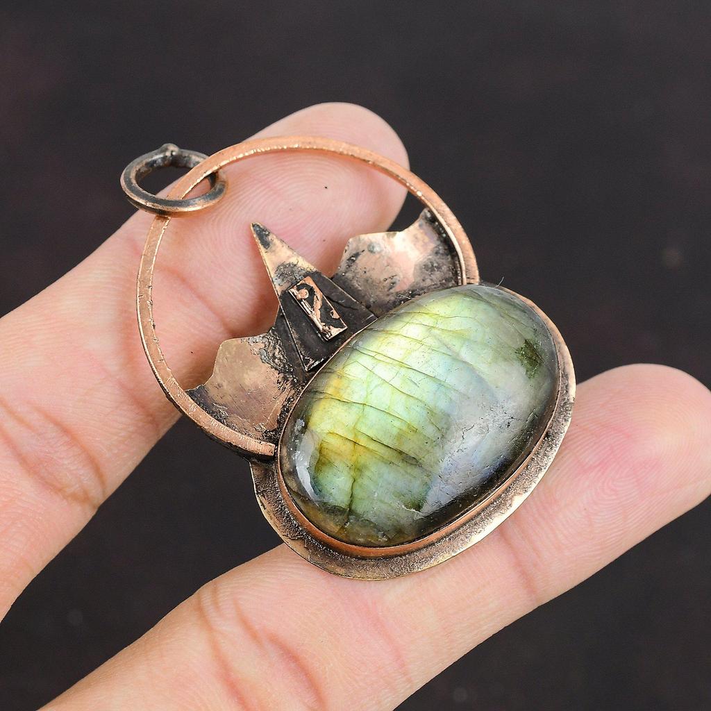 Лабрадорит Медный Кулон Подвески Ручной Работы Окисленная Медь Ювелирные Изделия Последний Дизайн Подвеска Подарок Для Мамы Лабрадорит Подлинные Ювелирные Изделия Из Драгоценных Камней