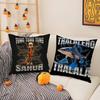 Italian Brain Rot Meme Tralalero Tralala Pillow Case Happy Atmosphere Short Plush Double-sided Printing Home Cushion Cover
