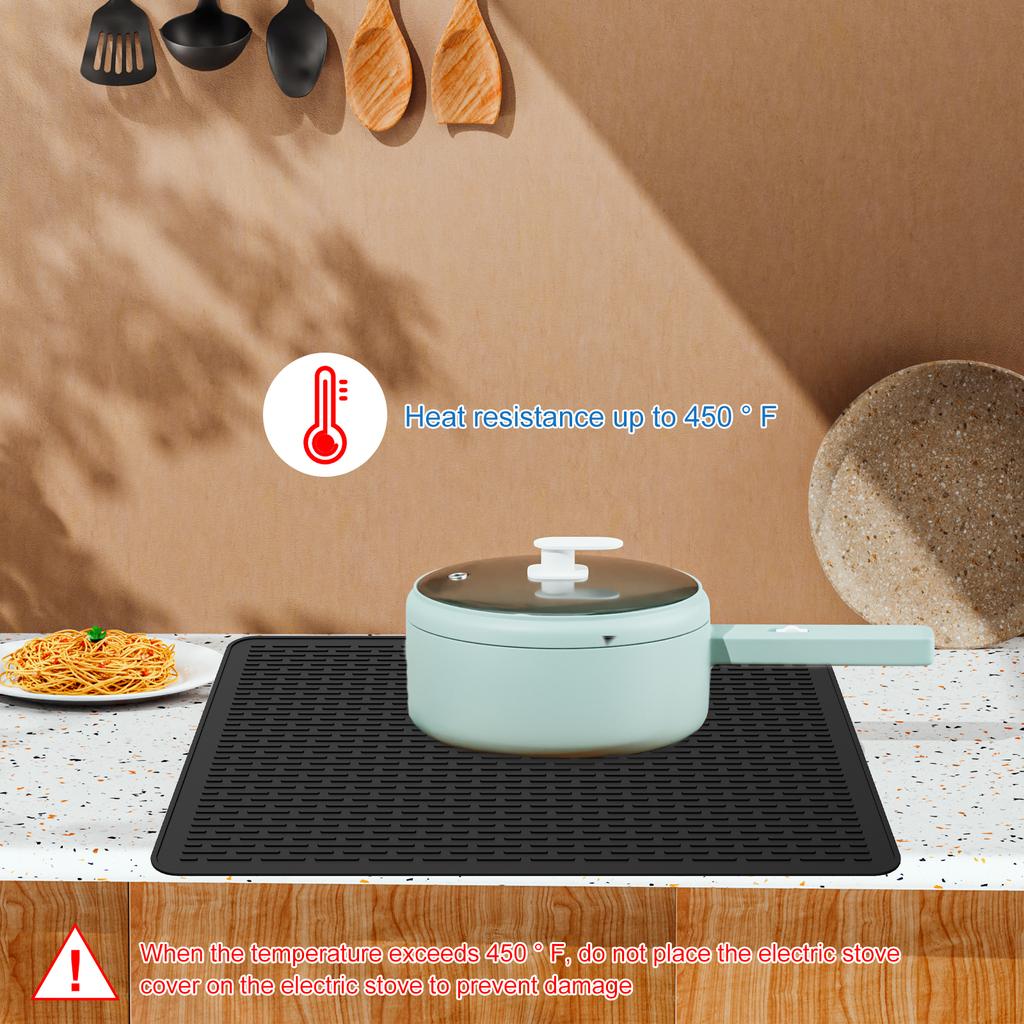 Силиконовые чехлы для плит, термостойкий силиконовый коврик для плиты 28×20 дюймов, большой силиконовый протектор для плиты, многоразовая силиконовая тарелка