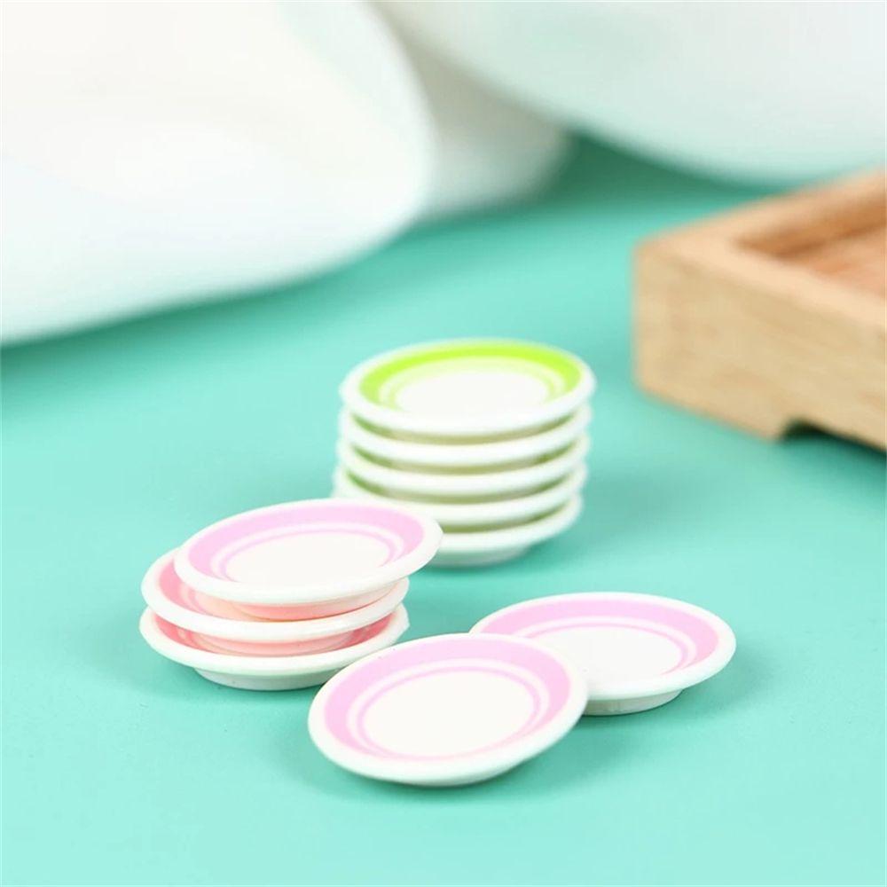 Toy Miniature Dolls Accessories Food Dishes Kitchen Toys Photograph Props Doll house Dinner Plates