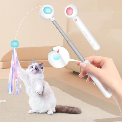 Интерактивные игрушки для кошек, выдвижная палочка для кошек, игрушка для котят, играющих в кошачью лазерную палочку-дразнилку, товары для животных, аксессуары для кошек