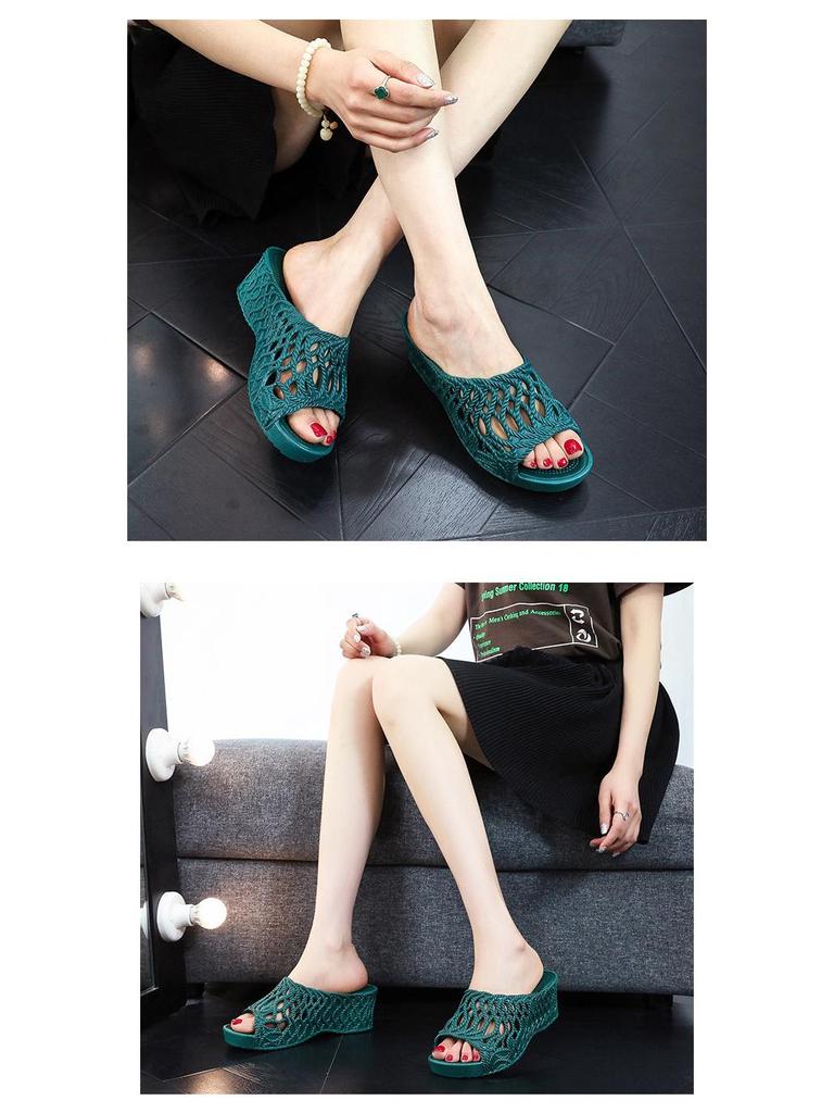 Трендовые женские летние сандалии на толстой подошве, увеличивающие рост, 2025