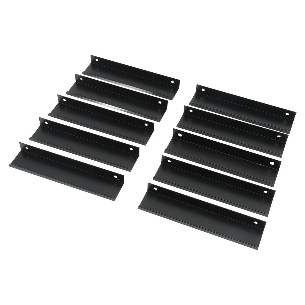 10PCS Aluminium Alloy Cabinet Edge Pull G Type Clasp Hidden Cabinet Handles for Kitchen Door Drawer Cabinet