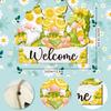 Decorative Welcome Spring Hangings Sign Handmade Woods Door Decorations