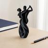 Художественное украшение для 3D-печати, матово-черная модель танцующей пары, абстрактная статуэтка танго, с устойчивой основой для домашнего декора