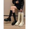 Chic Elastic Ankle Length Riding Boots For Women With Sturdy Mid Heel Support