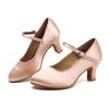 Fashion Professional  Women's Latin Dance Shoes Silk Close Toe Waltz Tango Cha Ballroom Party Dance Shoes Heeled 5.5CM