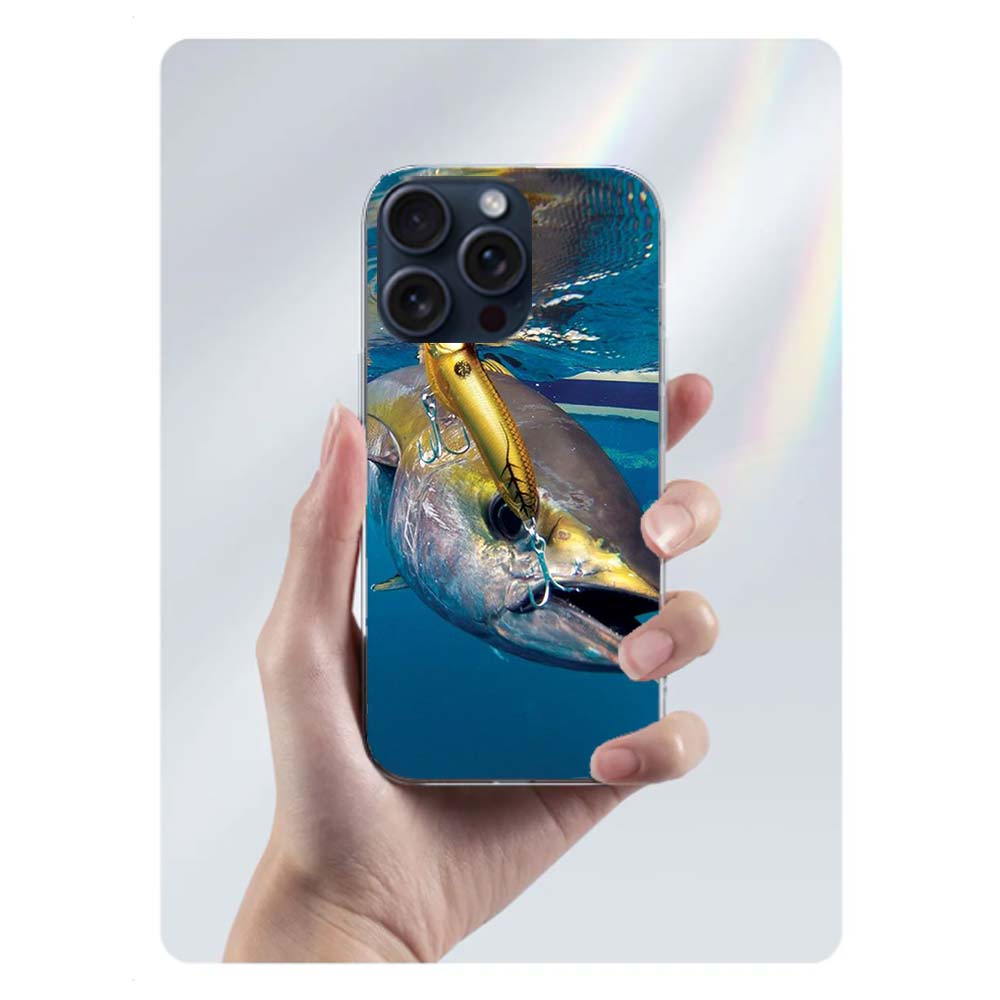Чехол для телефона «Спортивная рыбалка на тунца в океане» для Apple iPhone 16E 12 Pro 13 Mini 14+ 15 Plus 11 17 Air 16 Pro Max Lux