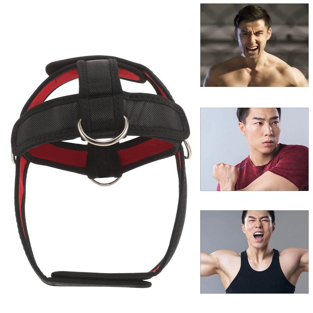 Black Head Training Harness Adjustable Neck Strength Training Strap  Home