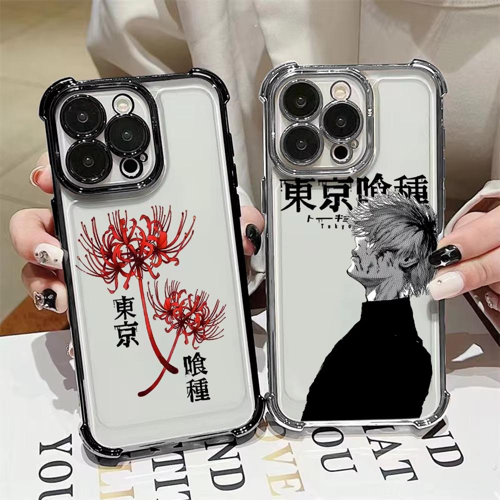Аниме Токийский гуль Покрытие Чехол для телефона Для iPhone 17 Air 16 e 15 14 13 12 11 Pro Max Plus Mini SE 2020 2022 Защита от падения Подушка безопасности
