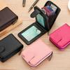 Large Capacity Men's Zipper Wallet 11/16 Slots Small Card Bag Luxury PU Leather Card Holder  Female