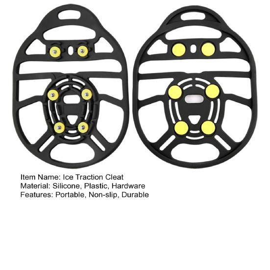 Шипы для ледовой езды Противоскользящие башмаки Шипы для захвата 6 стальных шипов Кошки для ходьбы на открытом воздухе