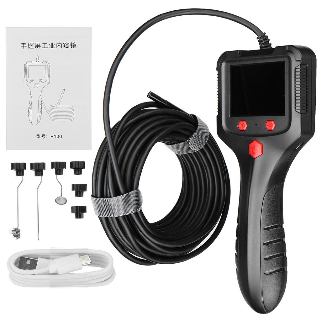 Профессиональный промышленный HD эндоскоп с 2,4-дюймовым ЖК-экраном, 8-мм бороскоп, инспекционная камера-эндоскоп для автомобилей, эндоскопио