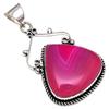 Подвеска с розовым ботсванским агатом, драгоценным камнем, подарок на День матери, серебряное украшение, 2 дюйма