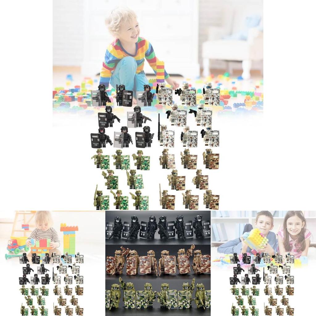 Совместимые военные фигурки, полиция, призрак, спецназ, строительные игрушки для детей