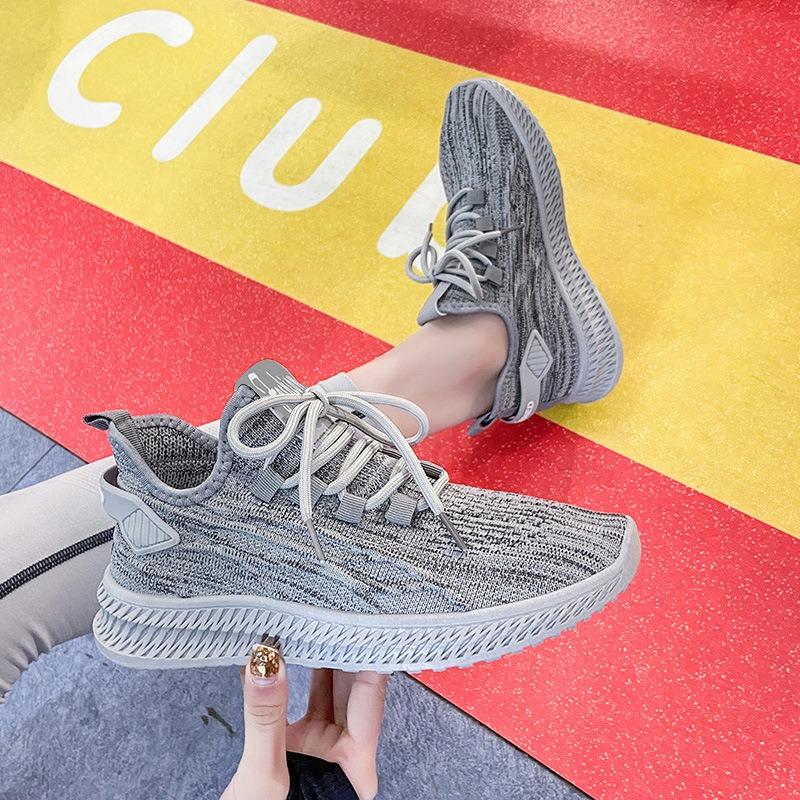 Shoes Women's Casual Shoes Autumn New Versatile Women's Shoes Fashion Mesh Shoes Breathable Flying Woven Single Shoes