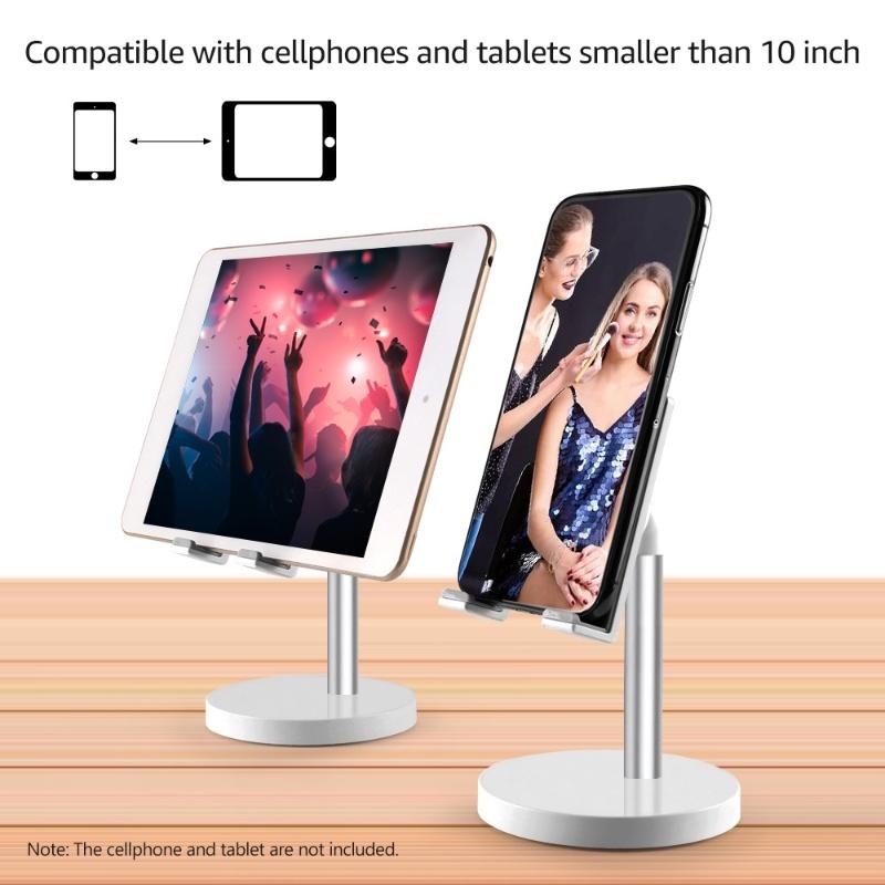 Aluminum Alloy Phone Stand For Desk / Bed Compatible With Cellphone And Tablet Smaller Than 10 Inch