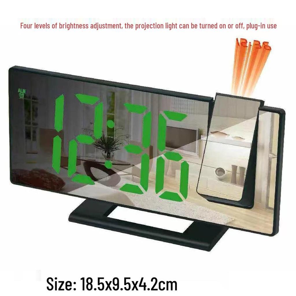 Бесшумный будильник с функцией повтора сигнала, большим дисплеем, умным цифровым светящимся экраном и многофункциональными возможностями