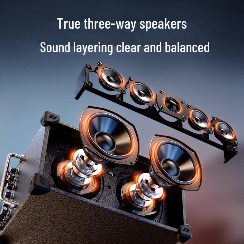 SANSUI G2 Портативная уличная KTV колонка с беспроводным микрофоном, штекер CN (адаптер в комплекте) (Китайская версия)