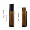 5/10 шт. 10 мл пустые янтарные толстые рулонные стеклянные бутылки с шариком из нержавеющей стали для многоразовых бутылок с эфирным маслом