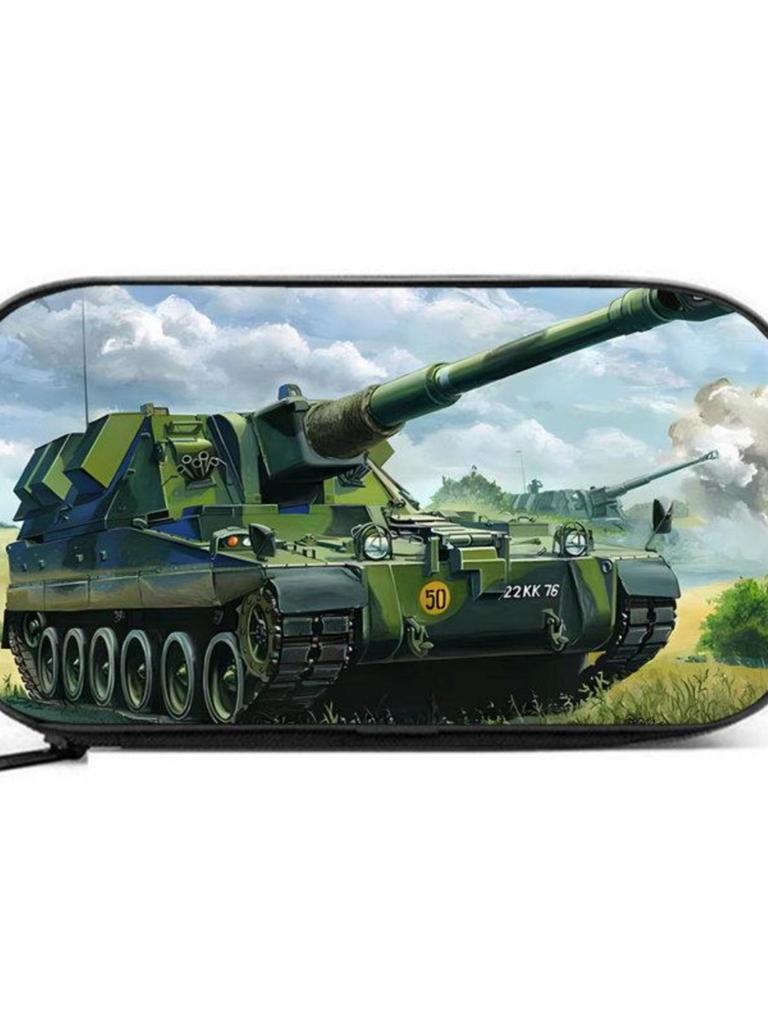 Пенал Tank KV44 большого объема - износостойкий Оксфордский тканевый пенал-органайзер для мальчиков