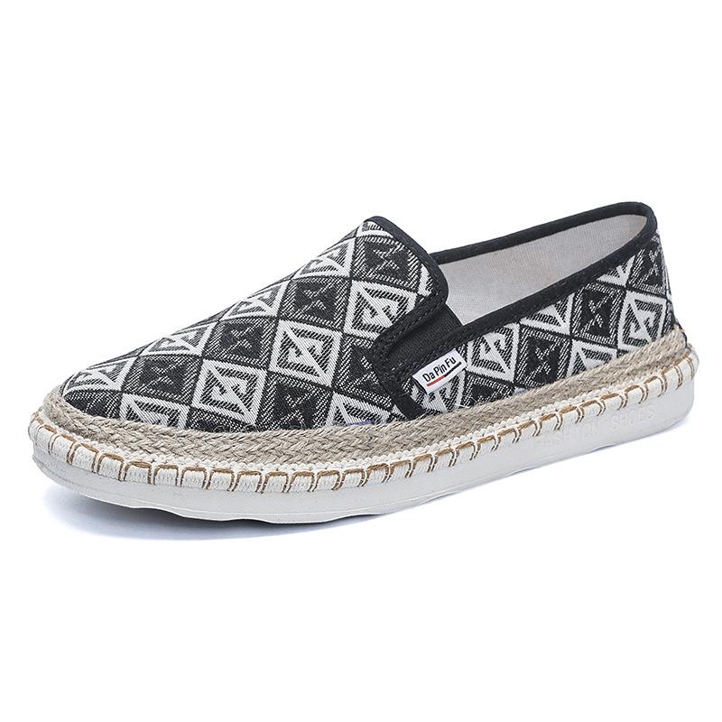 Мужские летние льняные слипоны 2025 года: Модный, дышащий стиль рыбака из старого Пекина