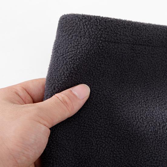 2Pcs/Set Unisex Cycling Cap Set Solid Color Double Layer Velvet Warm Hat Adjustable Drawstring Neck Gaiter Set