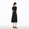 VEROMODA 2025 Fall A-Line Midi Dress with Detachable Waist Belt & Five-Quarter Sleeves