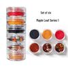 6-Piece Autumn & Winter Maple Leaf Glitter Nail Art Set